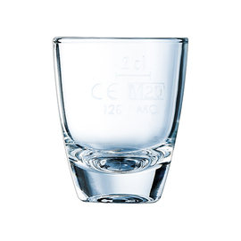 shot glass GIN 12 3.5 cl. with mark; 2 cl / - / product photo