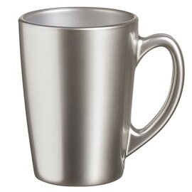 mug Flashy Mokamia 32 cl tempered glass silver coloured with handle product photo