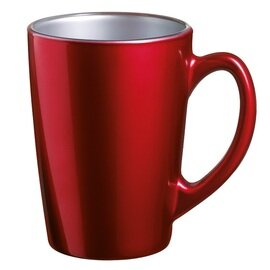 mug Flashy Coulis tempered glass red with handle product photo
