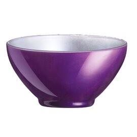 white coffee bowl Flashy Blueberry 50 cl tempered glass purple with handle product photo