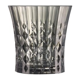 whisky tumbler LADY DIAMOND 27 cl grey with relief product photo