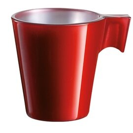 hot beverage mug Longo Red 220 ml tempered glass red with handle product photo