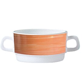 soup cup RESTAURANT BRUSH ORANGE 320 ml tempered glass broad coloured lip  Ø 105 mm  H 54 mm product photo