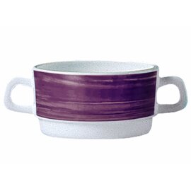 soup cup RESTAURANT BRUSH PURPLE 320 ml tempered glass broad coloured lip  Ø 105 mm  H 54 mm product photo