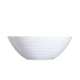 salad bowl round 3100 ml HARENA WHITE tempered glass with relief Ø 273 mm H 98 mm product photo