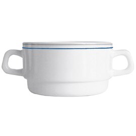 CLEARANCE | soup cup RESTAURANT VALERIE BLUE JEAN 320 ml tempered glass fine line  Ø 105 mm  H 54 mm product photo