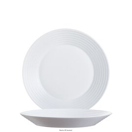 plate STAIRO 800 ml | tempered glass white  Ø 235 mm product photo