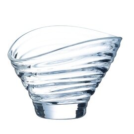 sundae bowl JAZZED Swirl 250 ml glass with relief  Ø 136 mm  H 96 mm product photo
