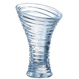 sundae dish JAZZED Swirl 410 ml glass with relief  Ø 120 mm  H 197 mm product photo