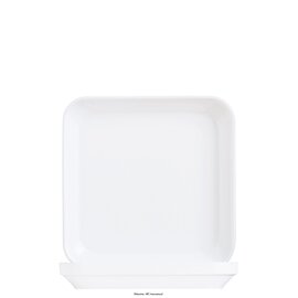 plate RESTAURANT UNI | tempered glass white | square 200 mm  x 200 mm product photo