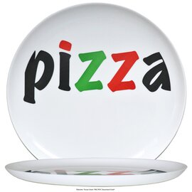 pizzaplate Italian style | tempered glass white | with the writing "pizza"  Ø 320 mm product photo