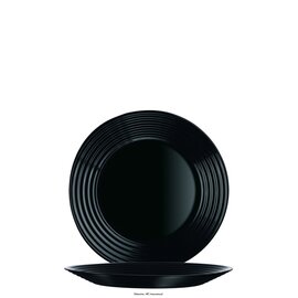 dessert plate HARENA | tempered glass black  Ø 190 mm product photo