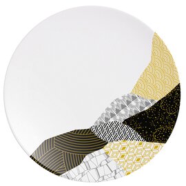 plate FRAGMENT AMBRE porcelain multi-coloured  Ø 160 mm product photo