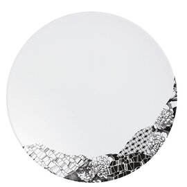 plate FRAGMENT ADROISE porcelain black white  Ø 285 mm product photo