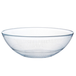 bowl LOUISON glass transparent with relief Ø 260 mm H 85 mm 2800 ml product photo