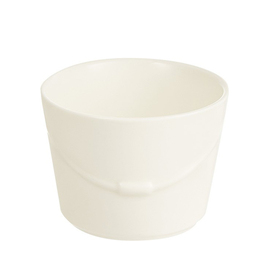 snack bowl | pudding bowl UP CYCLE CREAM Be Nice 120 ml hard porcelain white with relief Ø 70 mm H 54 mm product photo