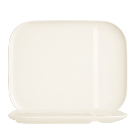 platter GOURMAND EXPRESS CREAM Osaka porcelain hard porcelain white rectangular | 280 mm x 226 mm H 20 mm product photo