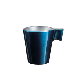 espresso cup FLASHY COLORS Espresso Petrol 80 ml tempered glass petroleum coloured with handle product photo