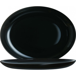 platter DIWALI BLACK | tempered glass black | oval 329 mm x 247 mm product photo
