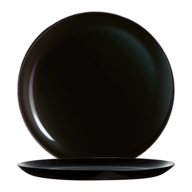 coup plate flat EVOLUTIONS BLACK | tempered glass black Ø 270 mm product photo