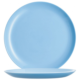 coup plate flat DIWALI Light Blue | tempered glass blue Ø 270 mm product photo
