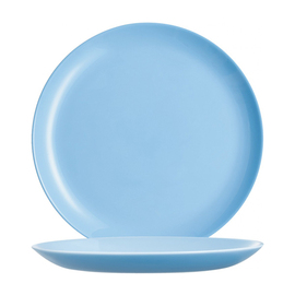 coup plate flat DIWALI Light Blue | tempered glass blue Ø 250 mm product photo