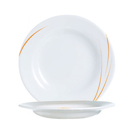 plate deep TORONTO PASSION | tempered glass | line decor Ø 219 mm product photo