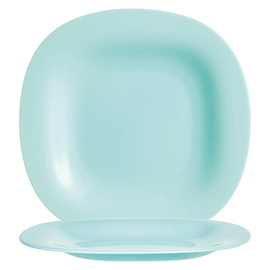 plate flat CARINE | tempered glass turquoise | square 196 mm product photo