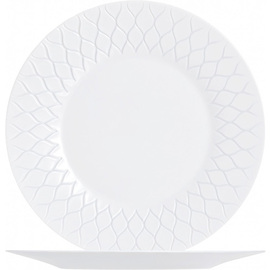 plate flat AMARIO white tempered glass Ø 280 mm product photo