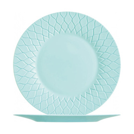 plate flat AMARIO turquoise tempered glass Ø 220 mm product photo