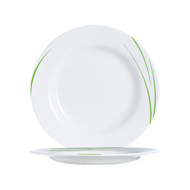 plate flat TORONTO EDEN | tempered glass | line decor Ø 195 mm product photo