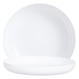 coup plate deep EVOLUTIONS WHITE 950 ml | tempered glass white Ø 212 mm product photo