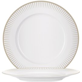 plate OLEA porcelain white grey | rim with stripe pattern  Ø 285 mm product photo