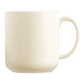 mug DARING with handle 30 cl porcelain cream white  H 80 mm product photo