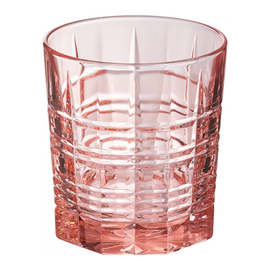 Whisky glass BRIXTON pink 30 cl with relief product photo