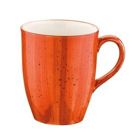 mug AURA with handle 330 ml porcelain orange  H 102 mm product photo