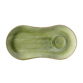 set plate Gourmet Therapy AURA porcelain green oval | 250 mm  x 120 mm product photo
