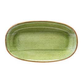 platter AURA THERAPY bonna Gourmet porcelain Premium Porcelain oval | 192 mm x 111 mm green product photo