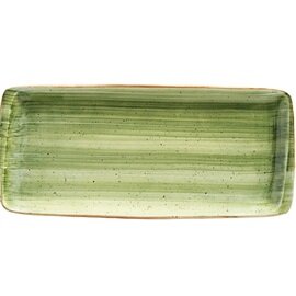 plate Moove Therapy AURA porcelain green rectangular | 340 mm  x 160 mm product photo