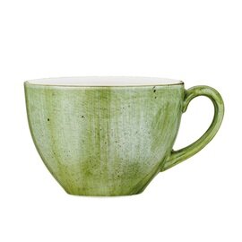 cup 230 ml with saucer THERAPY Rita porcelain with decor green veined product photo