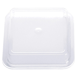 Euro lid square PP naturally transparent | 195 mm x 195 mm H 52 mm | suitable for plates 180 x 180 mm product photo