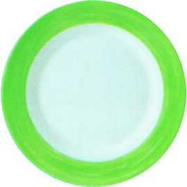 plate flat Ø 155 mm BRUSH GREEN tempered glass product photo