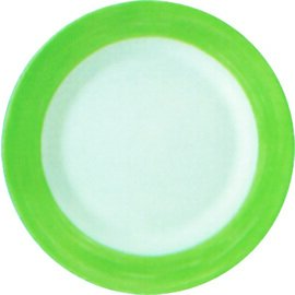 soup plate deep Ø 225 mm BRUSH GREEN tempered glass product photo
