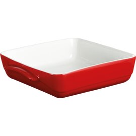 Roasting pan, square, 22 x 22, earthenware, content: 270 cl, 243 x 243 mm, width with handles 280 mm, H 65 mm, red product photo