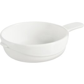 Mini Poelen, Stieltopf, 11 cm, Stoneware, Content: 40 cl, Ø 118 mm, with handles 170 mm, H 40 mm, white product photo