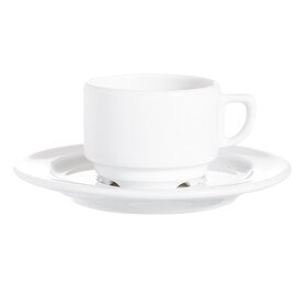 &quot;CANDOUR UNI WHITE&quot;, 11 cl, Ø 65 with handle 85 mm, H 50 mm, stackable, complete with saucer product photo