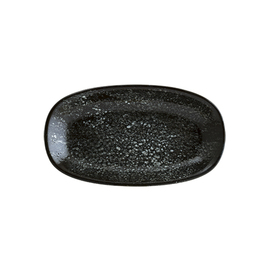 platter ENVISIO COSMOS BLACK bonna Gourmet porcelain black oval | 150 mm x 86 mm product photo