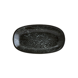 platter ENVISIO COSMOS BLACK bonna Gourmet oval porcelain 150 mm x 86 mm product photo