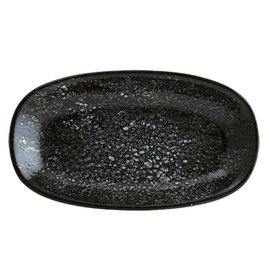 platter ENVISIO COSMOS BLACK bonna Gourmet porcelain black oval Ø 240 mm | 170 mm product photo