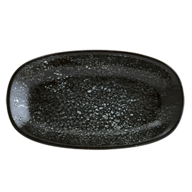 platter ENVISIO COSMOS BLACK bonna Gourmet oval porcelain Ø 240 mm 170 mm product photo